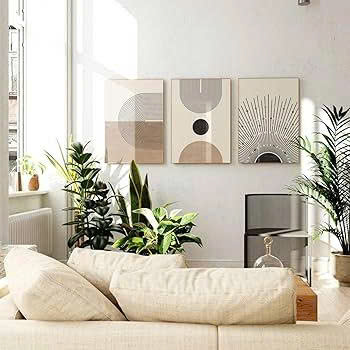Tranh Canvas bộ 3 tranh trừu tượng trắng đen 26